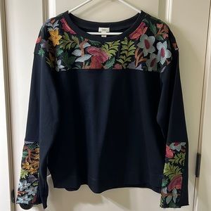 Embroidered Floral Knit Blouse - Anthropologie
